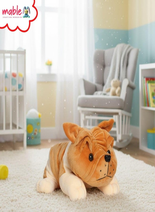 MABLE Bull Dog Soft Toy for Kids | Super Soft Plush | Cute Puppy Stuffed Animal Toy | Big Size Huggable Dog Plushie for Boys & Girls | Adorable Baby Pet Toy Gift (60CM Dark Brown) - Image 3